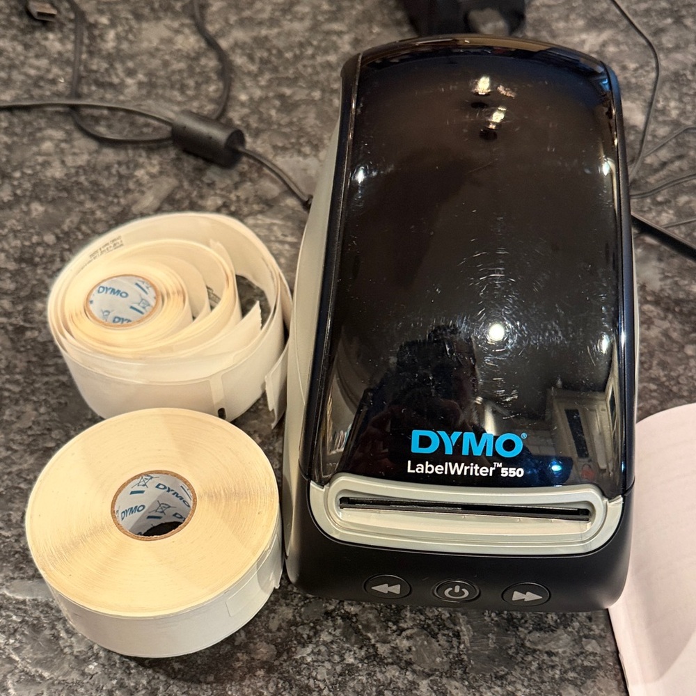 DYMO LabelWriter 550 with Black Finish and Label Rolls